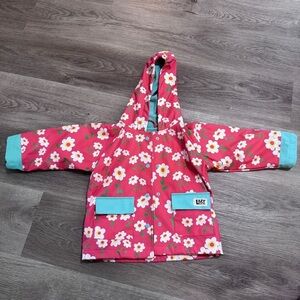 Lazy One Floral Flower Little Girls Raincoat Rain Jacket 2T Daisy Spring